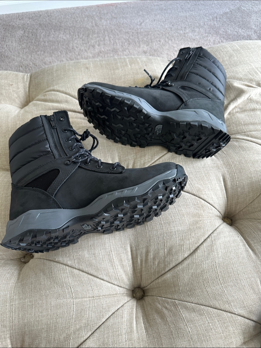 The North Face Black Quilted Shaft Waterproof Lace-Up Boots - Picture 6 of 10